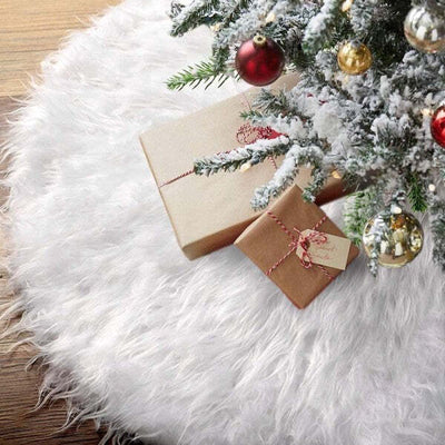 Tappeto-Gonna-Copertura-Base-Albero-Di-Natale-120-Cm-Peluche-Bianco-Effetto-Neve