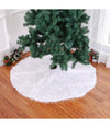 Tappeto Gonna Copertura Base Albero Di Natale 78cm Peluche Bianco Effetto Neve