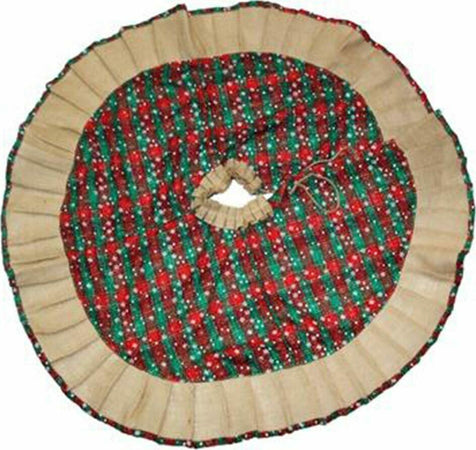 Tappeto Gonna Copertura Base Albero Di Natale 95cm Scozzese Tessuto E Juta Prodotti Natalizi Trade Shop italia - Napoli, Commerciovirtuoso.it