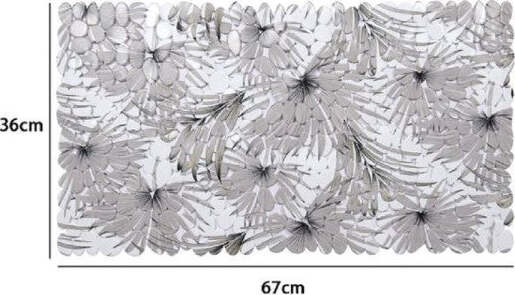 Tappeto-In-Pvc-Con-Stampa-Tropicale-Antiscivolo-Vasca-Bagno-Doccia-67x36cm-87073