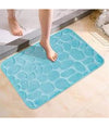 Tappeto In Tessuto Tappetino Arredo Bagno Antiscivolo 50x80cm Effetto Sassi 79449