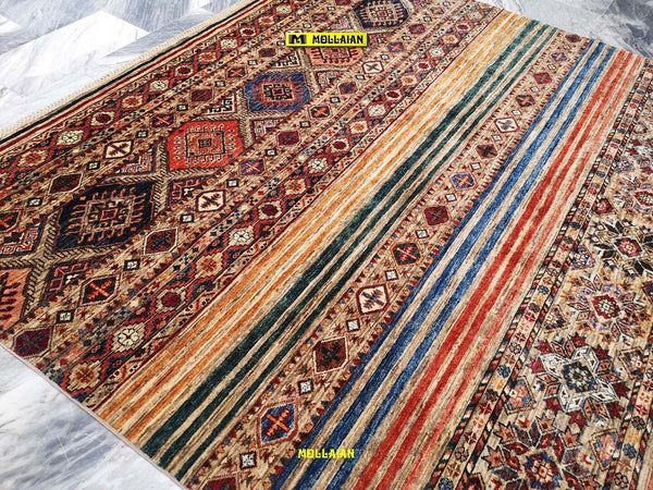Tappeto-Khorgin-Shabargan-316x207---Moderno-Originale-Extra-Fine-Con-Disegni-Geometrici-Kilim