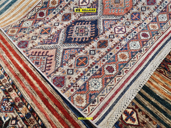 Tappeto-Khorgin-Shabargan-316x207---Moderno-Originale-Extra-Fine-Con-Disegni-Geometrici-Kilim