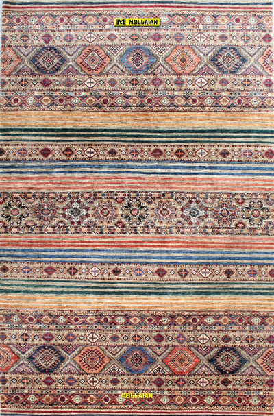 Tappeto-Khorgin-Shabargan-316x207---Moderno-Originale-Extra-Fine-Con-Disegni-Geometrici-Kilim