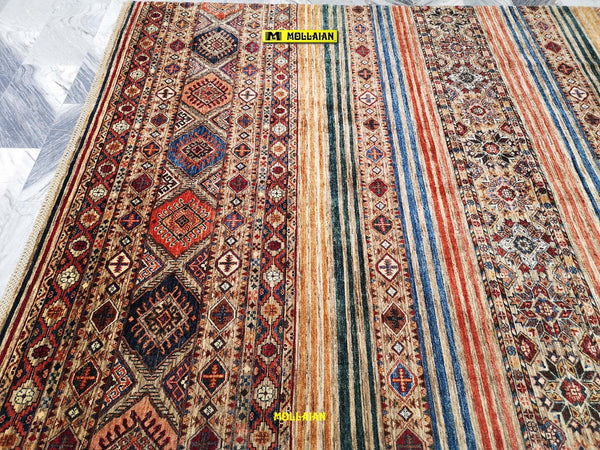 Tappeto-Khorgin-Shabargan-316x207---Moderno-Originale-Extra-Fine-Con-Disegni-Geometrici-Kilim