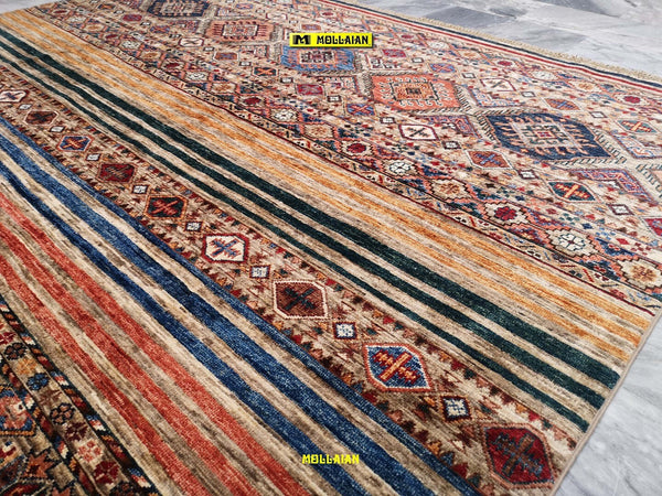 Tappeto-Khorgin-Shabargan-316x207---Moderno-Originale-Extra-Fine-Con-Disegni-Geometrici-Kilim