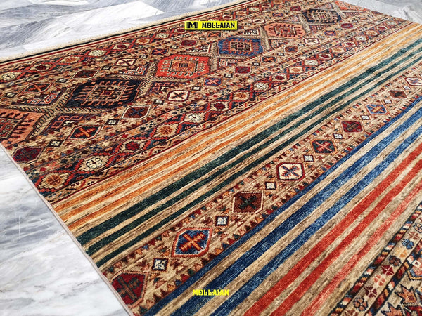 Tappeto-Khorgin-Shabargan-316x207---Moderno-Originale-Extra-Fine-Con-Disegni-Geometrici-Kilim