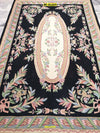 Tappeto Kilim Aubusson Suzani 272x180cm Rettangolare Nero, Grigio E Verde Disegni Antichi Lavorato A Mano Senza Frange Casa e cucina/Tessili per la casa/Tappeti e tappetini/Tappeti Mollaian Tappeti - Lecce, Commerciovirtuoso.it