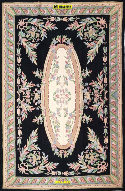 Tappeto Kilim Aubusson Suzani 272x180cm Rettangolare Nero, Grigio E Verde Disegni Antichi Lavorato A Mano Senza Frange Casa e cucina/Tessili per la casa/Tappeti e tappetini/Tappeti Mollaian Tappeti - Lecce, Commerciovirtuoso.it