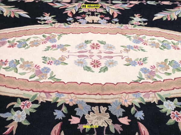 Tappeto Kilim Aubusson Suzani 272x180cm Rettangolare Nero, Grigio E Verde Disegni Antichi Lavorato A Mano Senza Frange Casa e cucina/Tessili per la casa/Tappeti e tappetini/Tappeti Mollaian Tappeti - Lecce, Commerciovirtuoso.it