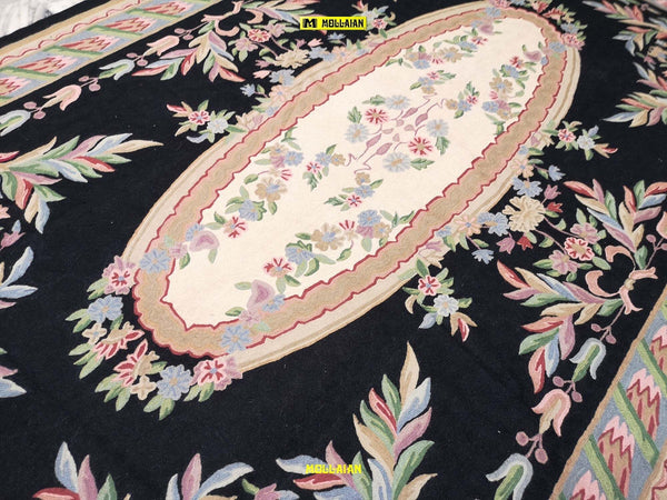 Tappeto Kilim Aubusson Suzani 272x180cm Rettangolare Nero, Grigio E Verde Disegni Antichi Lavorato A Mano Senza Frange Casa e cucina/Tessili per la casa/Tappeti e tappetini/Tappeti Mollaian Tappeti - Lecce, Commerciovirtuoso.it