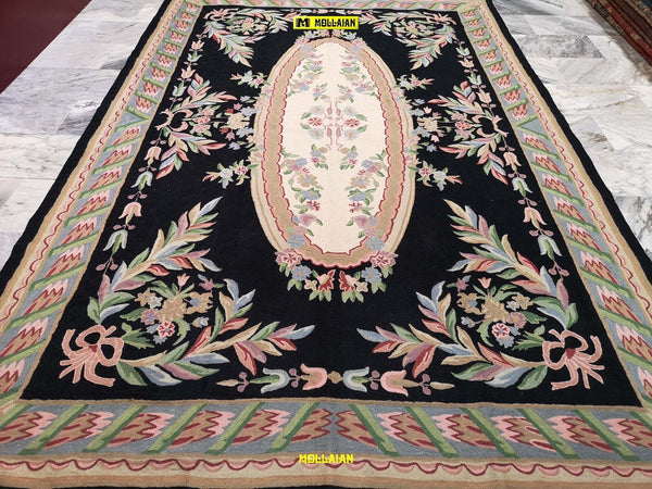 Tappeto Kilim Aubusson Suzani 272x180cm Rettangolare Nero, Grigio E Verde Disegni Antichi Lavorato A Mano Senza Frange Casa e cucina/Tessili per la casa/Tappeti e tappetini/Tappeti Mollaian Tappeti - Lecce, Commerciovirtuoso.it