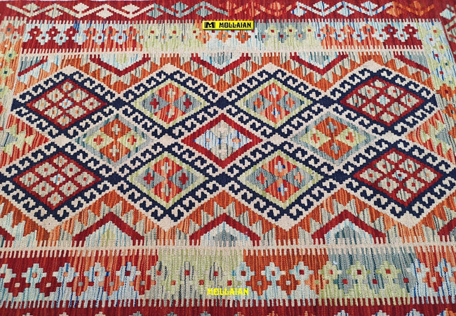 Tappeto Kilim Kaudani Melange 166x105cm Multicolore Pastello Originale Unico Con Certificato Disegno Moderno, Double Face Casa e cucina/Tessili per la casa/Tappeti e tappetini/Tappeti Mollaian Tappeti - Lecce, Commerciovirtuoso.it