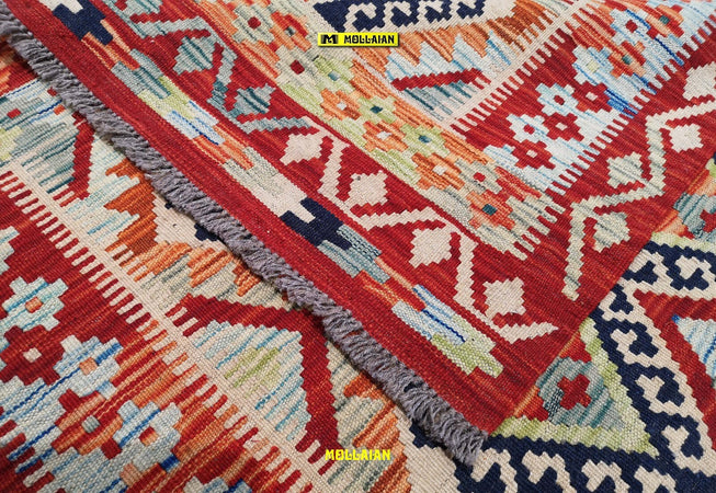 Tappeto Kilim Kaudani Melange 166x105cm Multicolore Pastello Originale Unico Con Certificato Disegno Moderno, Double Face Casa e cucina/Tessili per la casa/Tappeti e tappetini/Tappeti Mollaian Tappeti - Lecce, Commerciovirtuoso.it