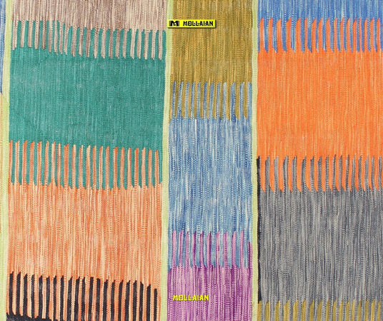 Tappeto Kilim Kaudani Melange 182x130cm Multicolore Chiaro Disegno Moderno, Double Face Originale Certificato Casa e cucina/Tessili per la casa/Tappeti e tappetini/Tappeti Mollaian Tappeti - Lecce, Commerciovirtuoso.it