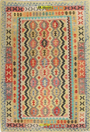 Tappeto Kilim Vaziri Melange 247x170cm Multicolore Isegno Moderno, Double Face Lavorato A Mano Originale Certificato Casa e cucina/Tessili per la casa/Tappeti e tappetini/Tappeti Mollaian Tappeti - Lecce, Commerciovirtuoso.it