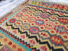 Tappeto Kilim Vaziri Melange 247x170cm Multicolore Isegno Moderno, Double Face Lavorato A Mano Originale Certificato Casa e cucina/Tessili per la casa/Tappeti e tappetini/Tappeti Mollaian Tappeti - Lecce, Commerciovirtuoso.it