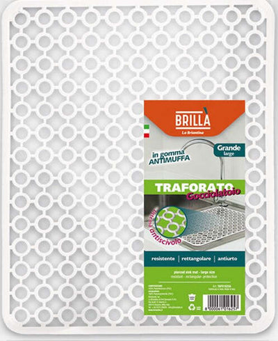 Tappeto lavello Brillà traforato in PVC Grande Bianco Casa e cucina/Organizzazione interni/Contenitori e barattoli da cucina/Portaoggetti e supporti/Tappetini per lavello Scontolo.net - Potenza, Commerciovirtuoso.it