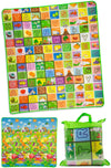 Tappeto Neonato Gattonamento Due Facce 200x180cm In Tela Pieghevole Tappeto Gioco Sensoriale Boquerias