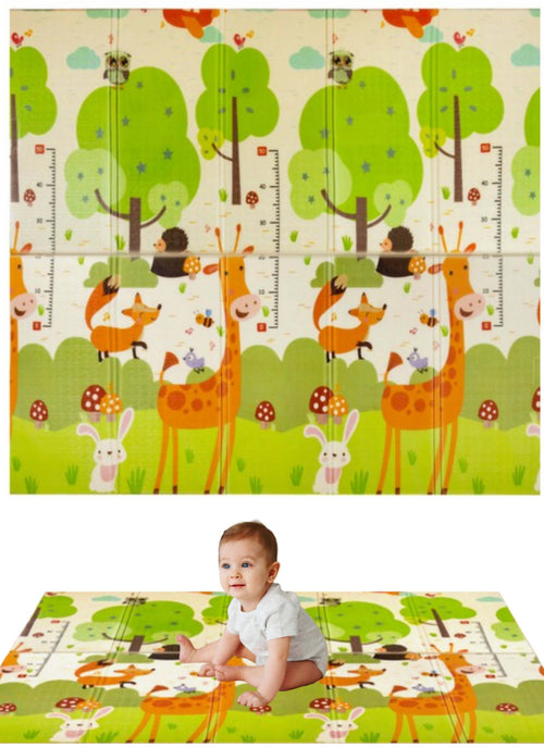 Tappeto Neonato Gattonamento Interattivo Due Facce 180x180x1 Cm Pieghevole Tappeto Gioco Sensoriale Boquerias