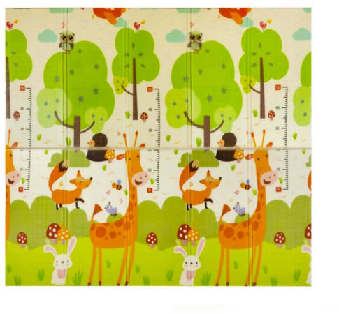 Tappeto Neonato Gattonamento Interattivo Due Facce 180x180x1 Cm Pieghevole Tappeto Gioco Sensoriale Boquerias