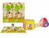 Tappeto Neonato Gattonamento Interattivo Due Facce 180x180x1 Cm Pieghevole Tappeto Gioco Sensoriale Boquerias