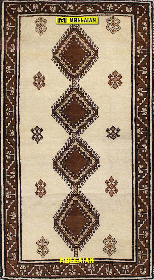 Tappeto Originale Gabbeh Kashkuli D'epoca 203x115cm Tappeto Beige, Grigio, Tortora Vello In Lana, Disegni Geometrici, Colori Vegetali Casa e cucina/Tessili per la casa/Tappeti e tappetini/Tappeti Mollaian Tappeti - Lecce, Commerciovirtuoso.it