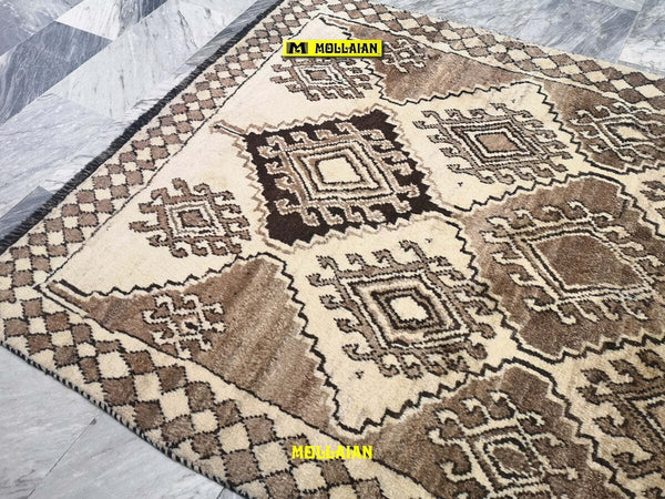 Tappeto Originale Gabbeh Kashkuli D'epoca 210x125 Cm Beige Sabbia Origine Persia Certificato In Vello Di Lana Motivi Geometrici Casa e cucina/Tessili per la casa/Tappeti e tappetini/Tappeti Mollaian Tappeti - Lecce, Commerciovirtuoso.it