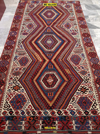 Tappeto Originale Kilim Shirvan Antico 310x168cm Rosso Scuro Tappeto Certificato Primi Del 900 Avorato A Mano Casa e cucina/Tessili per la casa/Tappeti e tappetini/Tappeti Mollaian Tappeti - Lecce, Commerciovirtuoso.it