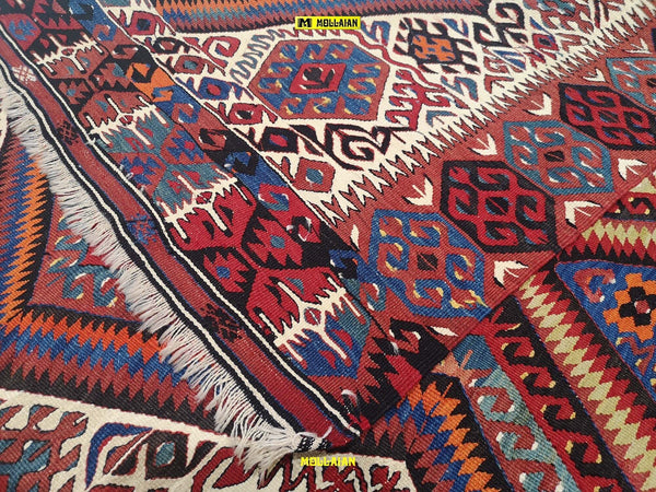Tappeto Originale Kilim Shirvan Antico 310x168cm Rosso Scuro Tappeto Certificato Primi Del 900 Avorato A Mano Casa e cucina/Tessili per la casa/Tappeti e tappetini/Tappeti Mollaian Tappeti - Lecce, Commerciovirtuoso.it