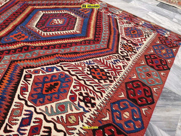 Tappeto Originale Kilim Shirvan Antico 310x168cm Rosso Scuro Tappeto Certificato Primi Del 900 Avorato A Mano Casa e cucina/Tessili per la casa/Tappeti e tappetini/Tappeti Mollaian Tappeti - Lecce, Commerciovirtuoso.it