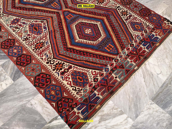 Tappeto Originale Kilim Shirvan Antico 310x168cm Rosso Scuro Tappeto Certificato Primi Del 900 Avorato A Mano Casa e cucina/Tessili per la casa/Tappeti e tappetini/Tappeti Mollaian Tappeti - Lecce, Commerciovirtuoso.it