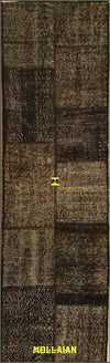 Tappeto Originale Passatoia Patchwork Vintage Anatolia Nero 200x60cm D'epoca Grigio Nero Melange Unico Con Certificato Casa e cucina/Tessili per la casa/Tappeti e tappetini/Tappeti Runner Mollaian Tappeti - Lecce, Commerciovirtuoso.it