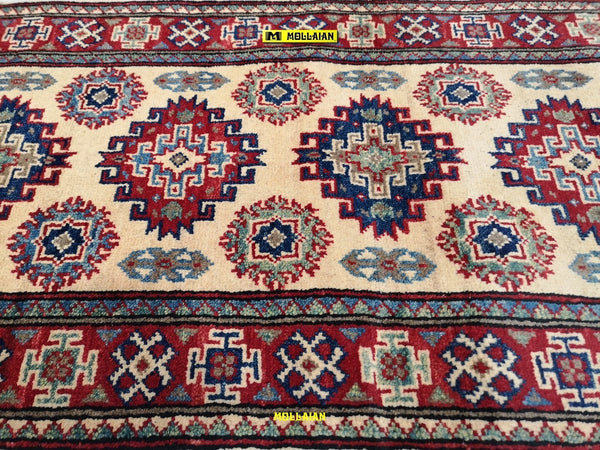 Tappeto Passatoia Uzbek Kazak 186x61 Cm Beige Arancione Rosso In Lane Pregiate Casa e cucina/Tessili per la casa/Tappeti e tappetini/Tappeti Runner Mollaian Tappeti - Lecce, Commerciovirtuoso.it