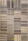 Tappeto Patchwork Kilim 235x170cm Grigio - Tortora - Beige Originale, Lavorato A Mano Originale Con Il Certificato Casa e cucina/Tessili per la casa/Tappeti e tappetini/Tappeti Mollaian Tappeti - Lecce, Commerciovirtuoso.it