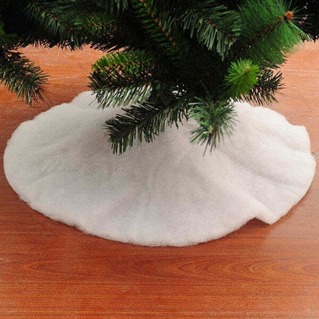 Tappeto-Per-Albero-Di-Natale-Spugna-Bianco-Diametro-90cm-Decorazioni-Natalizie