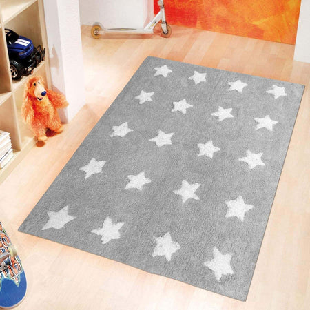Tappeto per Bambini con Stelle Grigio 90x150 cm Casa e cucina/Tessili per la casa/Tappeti e tappetini/Tappeti per bambini Scontolo.net - Potenza, Commerciovirtuoso.it