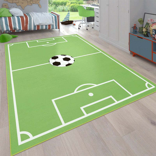 Tappeto-per-Bambini-Pelo-Corto-Campo-di-calcio
