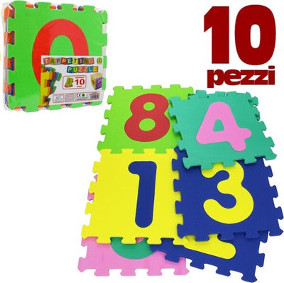Tappeto-Puzzle-Bambini-Morbido-Pavimento-10-Mattonelle-30x30cm-Quadrati-E-Numeri