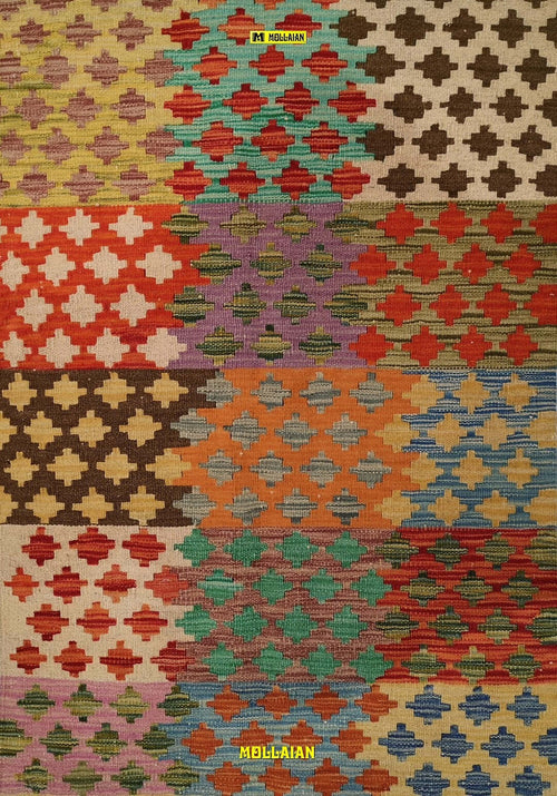 Tappeto Rettangolare Kilim Vaziri Melange 121x85cm Colori Vegetali Melange, Disegno Moderno, Double Face Casa e cucina/Tessili per la casa/Tappeti e tappetini/Tappeti Mollaian Tappeti - Lecce, Commerciovirtuoso.it