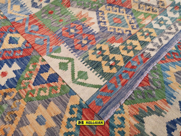 Tappeto Rettangolare Melange Pastello Kilim Kaudani Melange 173x130 Isegno Moderno, Double Face Originale, Lavorato A Mano, Pezzo Unico Casa e cucina/Tessili per la casa/Tappeti e tappetini/Tappeti per scale Mollaian Tappeti - Lecce, Commerciovirtuoso.it