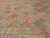Tappeto Rettangolare Melange Verde Kilim Kaudani Melange 228x173cm Disegno Moderno, Double Face Originale, Lavorato a Mano, Pezzo Unico Casa e cucina/Tessili per la casa/Tappeti e tappetini/Tappeti Mollaian Tappeti - Lecce, Commerciovirtuoso.it