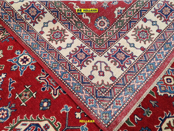 Tappeto Rettangolare Rosso Beige Azzurro Uzbek Kazak 295x206 Cm Tappeto Geometrico Orientale Originale Casa e cucina/Tessili per la casa/Tappeti e tappetini/Tappeti Mollaian Tappeti - Lecce, Commerciovirtuoso.it