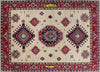 Tappeto Rettangolare Uzbek Kazak 295x213cm Beige E Arancione Tappeto Geometrico Orientale Originale Casa e cucina/Tessili per la casa/Tappeti e tappetini/Tappeti Mollaian Tappeti - Lecce, Commerciovirtuoso.it