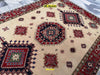 Tappeto Rettangolare Uzbek Kazak 295x213cm Beige E Arancione Tappeto Geometrico Orientale Originale Casa e cucina/Tessili per la casa/Tappeti e tappetini/Tappeti Mollaian Tappeti - Lecce, Commerciovirtuoso.it