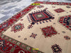 Tappeto Rettangolare Uzbek Kazak 295x213cm Beige E Arancione Tappeto Geometrico Orientale Originale Casa e cucina/Tessili per la casa/Tappeti e tappetini/Tappeti Mollaian Tappeti - Lecce, Commerciovirtuoso.it