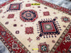 Tappeto Rettangolare Uzbek Kazak 295x213cm Beige E Arancione Tappeto Geometrico Orientale Originale Casa e cucina/Tessili per la casa/Tappeti e tappetini/Tappeti Mollaian Tappeti - Lecce, Commerciovirtuoso.it