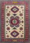 Tappeto Rettangolare Uzbek Kazak 296x204cm Beige Arancione E Verde Tappeto Geometrico Orientale Originale Casa e cucina/Tessili per la casa/Tappeti e tappetini/Tappeti Mollaian Tappeti - Lecce, Commerciovirtuoso.it