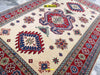 Tappeto Rettangolare Uzbek Kazak 296x204cm Beige Arancione E Verde Tappeto Geometrico Orientale Originale Casa e cucina/Tessili per la casa/Tappeti e tappetini/Tappeti Mollaian Tappeti - Lecce, Commerciovirtuoso.it
