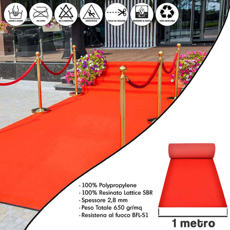 Tappeto-Rosso-Lungo-per-Festa-Matrimonio-Natalizio---Passatoia-Rossa-Natalizia-per-Cerimonia-Red-Carpet